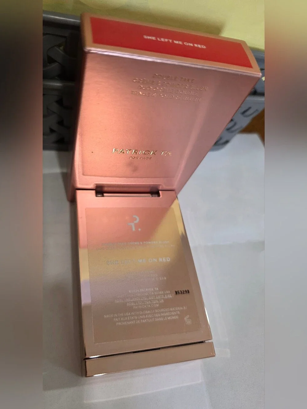 Patrick Ta Major Double-take Crème & Powder Blush Duo SHE LEFT ME ON RED. BNIB